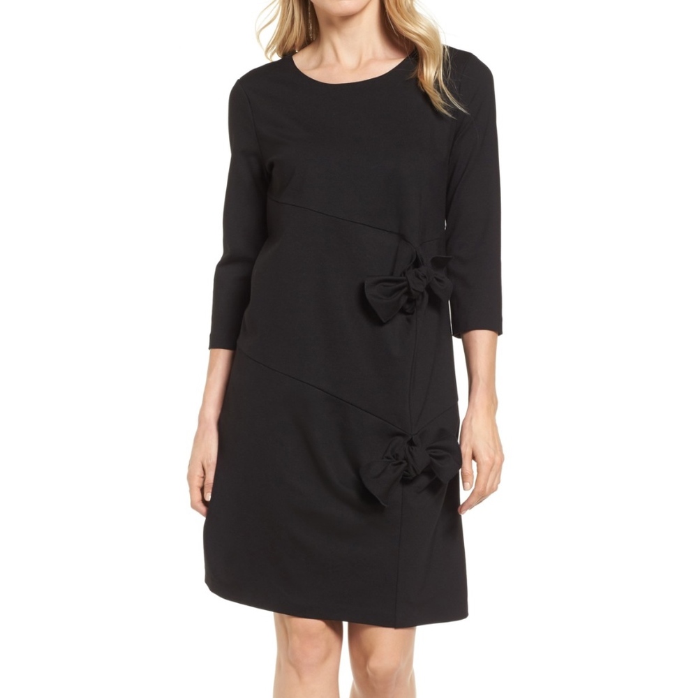 Halogen Black Bow Tie Detail Dress NEW Medium NWT